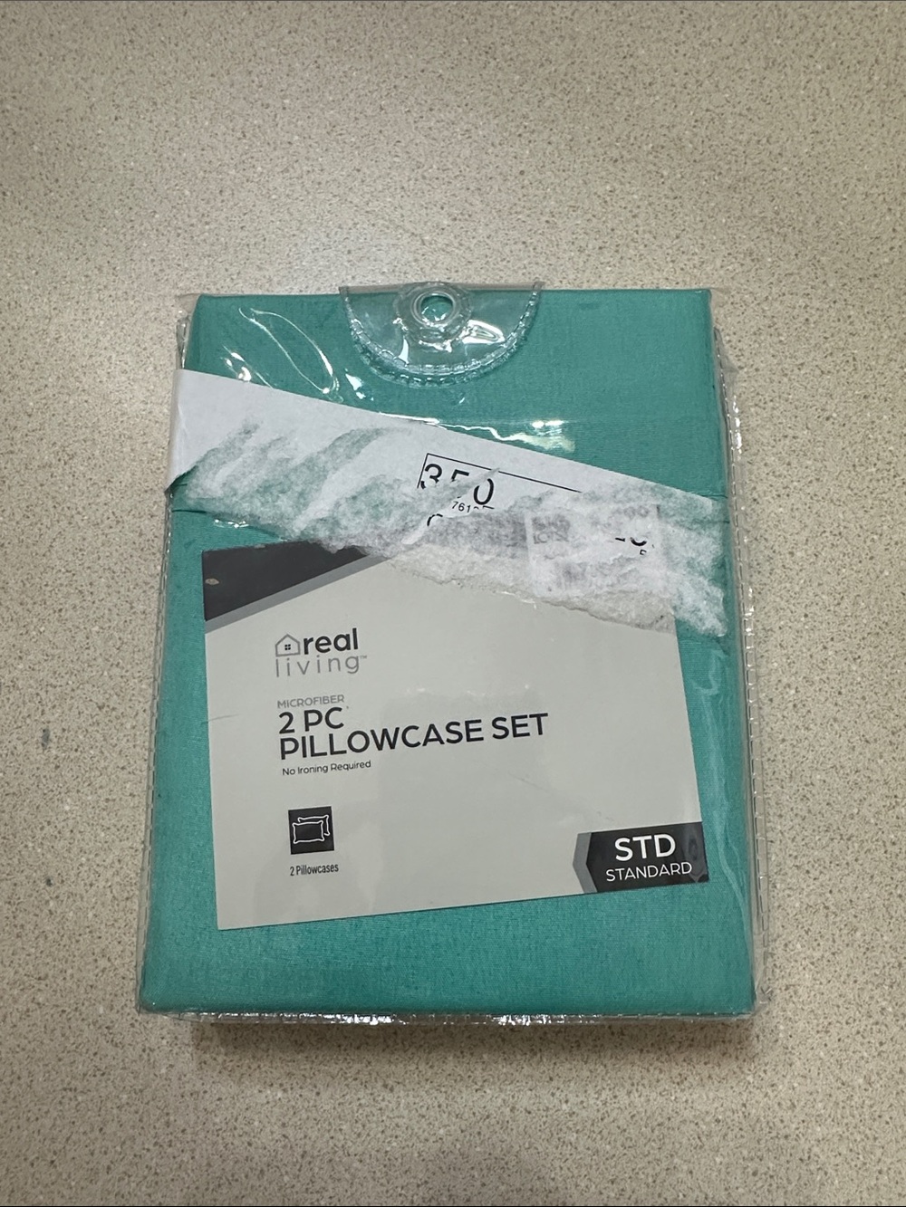 Real Living 2-Piece Microfiber Pillowcase Set in Teal